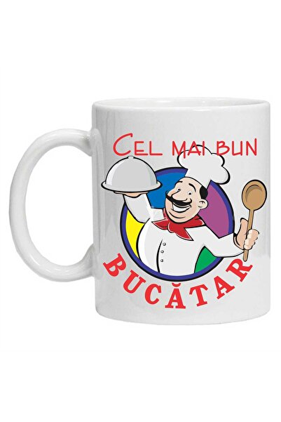 OEM Cana albă personalizată „cel mai bun bucătar”, INOVATIX®. 330 ml