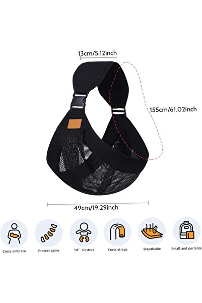 Generic Mikakoz Newborn Baby Carrier — Adjustable with Soft Ventilated Hip Seat & Wide Strap