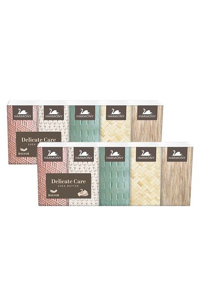 Harmony 3-Ply Delicate Care Tissues - Soft & Hypoallergenic, 10-Pack for Sensitive Skin (PACK of 2)