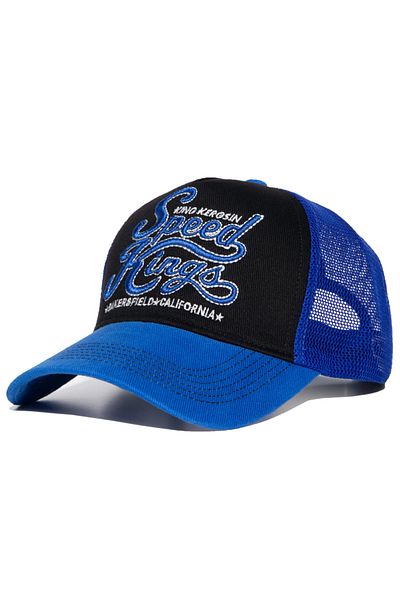 King Kerosin Trucker Cap with Mesh - Speed Kings Embroidered Cap