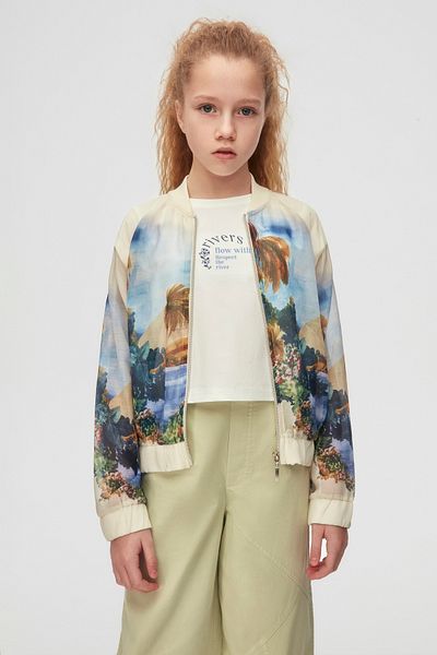 nk kids NK KİDS 38812 ΚΟΡΙΤΣΙΣΚΟ ΜΠΟΥΦΑΝ ΚΡΕΜΑ-ΜΠΛΕ FOREST