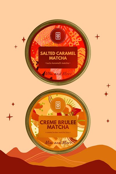 Mim and More Matcha Set - Salted Caramel and Creme Brulee (2 Shapes)