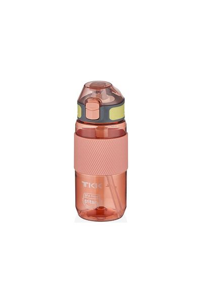 Vagonlife Tkk 500 ml - Tritan Water Bottle with Pink Silicone Straw