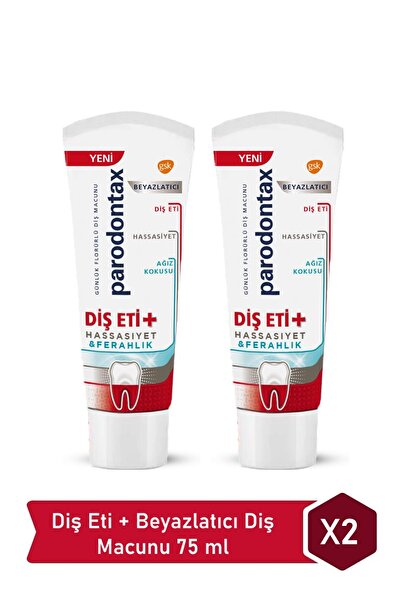 Parodontax Diş Eti Beyazlatıcı Diş Macunu 75 ml X 2 Adet