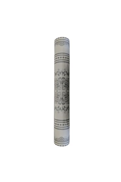 Harmony Royal Collection 12-Meter Table Mat - Elegant Printed White Design for Dining & Events