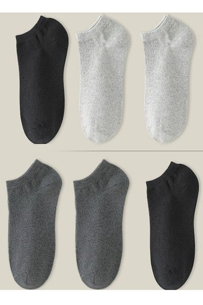 Ozzy Socks 6 ζευγάρια Unisex κάλτσες μποτάκια χωρίς ραφή