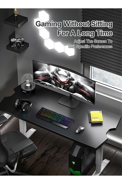 FlashHawk Desktop Single Monitor Arm for 14-27 inch Monitors,Tiltable and Rotatable