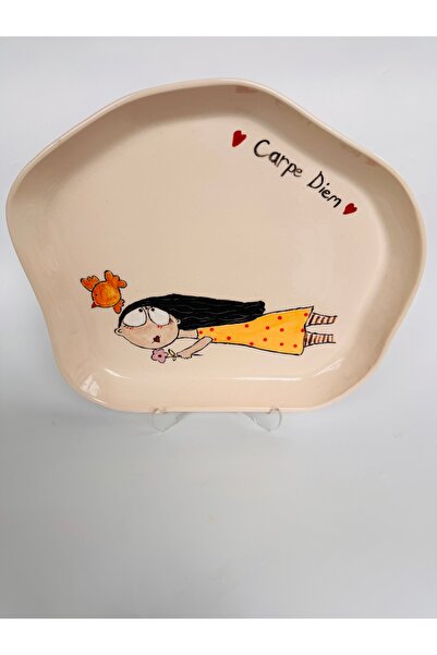 ArtPoint Seramik el yapımı dekoratif tabak Carpe Diem