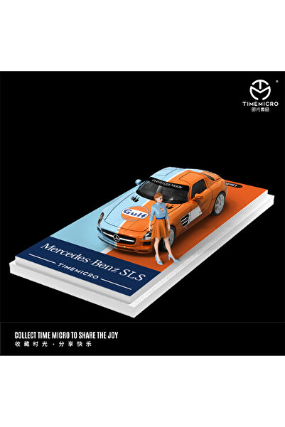 mini gt TimeMicro 1:64 Mercedes Benz SLS Gulf Oil Figürlü