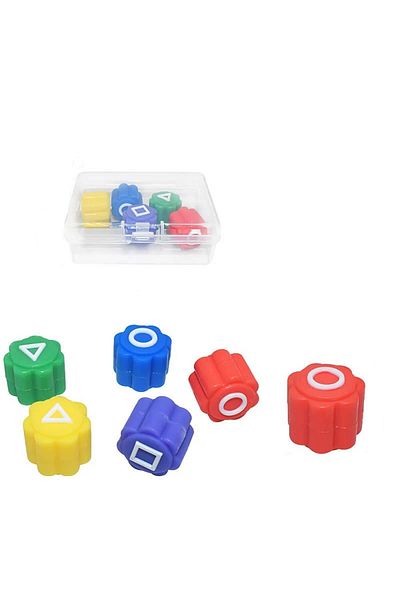 Flippy Gonggi Joc Traditional Flippy, Tip Squid Game, Set 5 Piese, Cutie Depozitare Transparenta