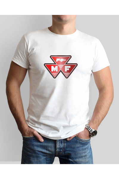 ONUR KANGAL Mf Classic Logo Tractor Printed Crew Neck T-Shirt -Tm2036