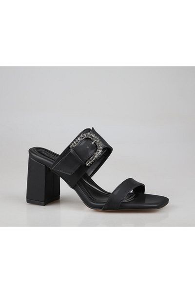 MİSS PARK MODA Дамски чехли Miss Park Fashion k6000 с висок ток, черни
