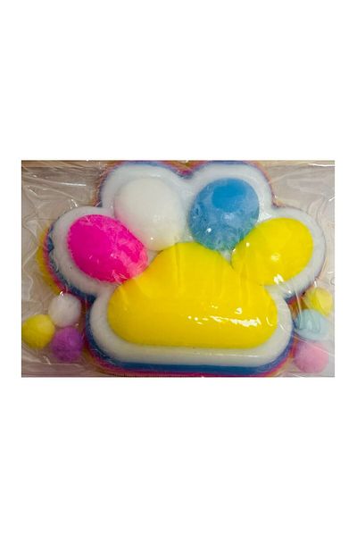 Flippy Squishy Pinch Family Jucarie Antistres Flippy, Labuta Pufoasa, 12,5 x 10,5 cm, 220g, Galben