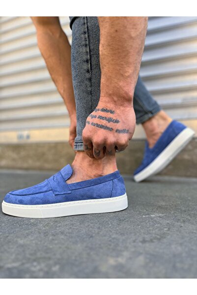 Zerenyus JY180 Estilo X Laceless Suede Ανδρικά καθημερινά αθλητικά κλασικά παπούτσια - Μπλε