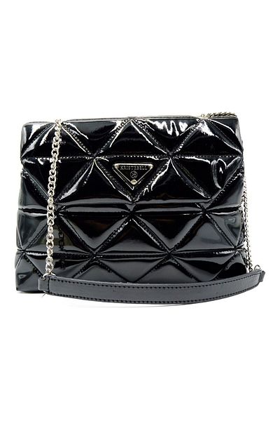 KRISTE BELL Women's Bag - Black Patent Leather Cross Strap 7037 Model