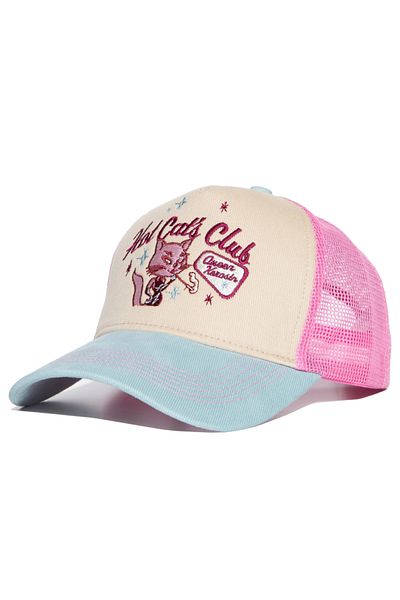 King Kerosin Queen Kerosin Mesh Pink Hat - Hot Cats Club Embroidered Hat