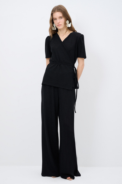 Love My Body Simli Örme Pantolon