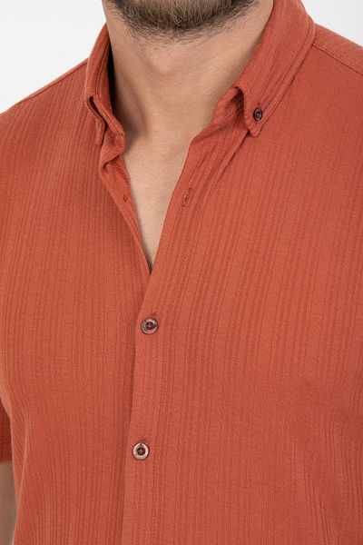 Klothy Men's Short Sleeve Slim Fit Knitted Shirt 2583