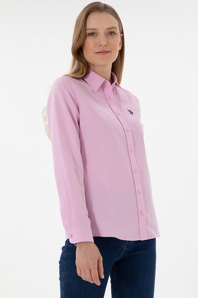 U.S. Polo Assn. Women's Pink Long Sleeve Basic Shirt 50307726 -Vr041