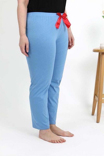 modaserdem Bumbac Albastru 27559 Partea Inferioară Pijama Mdrsdm Femei Mărime Mare