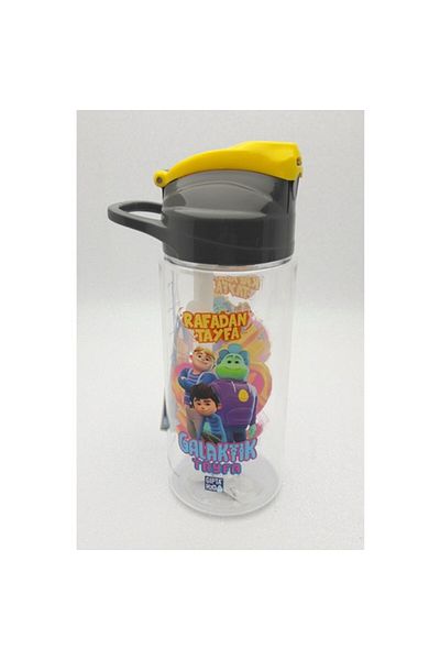 Gıpta Rafadan Tayfa Thick Tritan Flask with Straw 500 Cc Gray