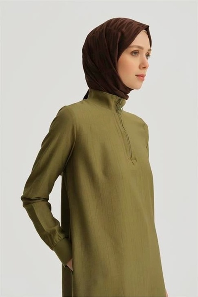 Armine Fermuar Detaylı Tunik 25yt433 Haki