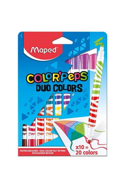 Maped Peps Duo Set of 10 Felt Tip Pens