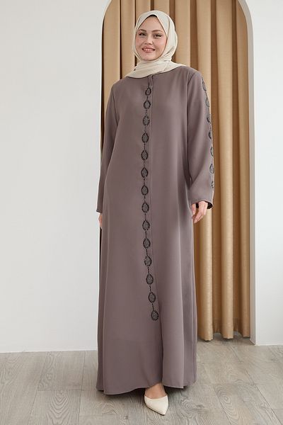InStyle Brown Ferace with Drop Stone Pattern