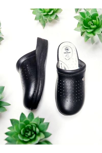 GEZER Παντόφλες Unisex Μαύρες Sabo
