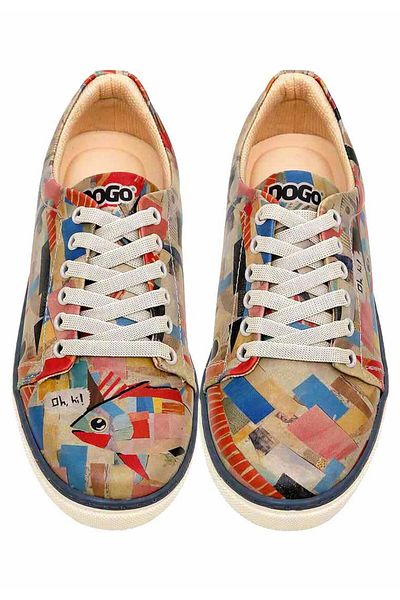 Dogo Vegan Leather Sneakers - Women's Colorful Shoes for Hi Fish Design