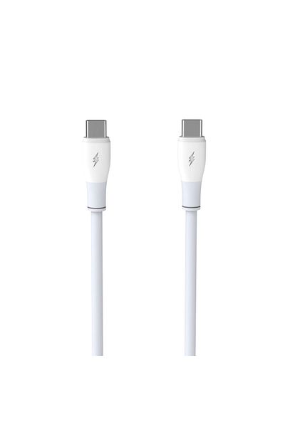 iOsuite كابل مضفر TPE (USB-C) إلى (USB-C) - 100 واط - 1.2 متر - أبيض