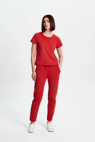 Bassigue Kırmızı Klasik Eşofman Altı