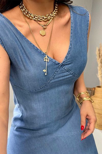 Sohotique By P Rochie albastră cu decolteu în V