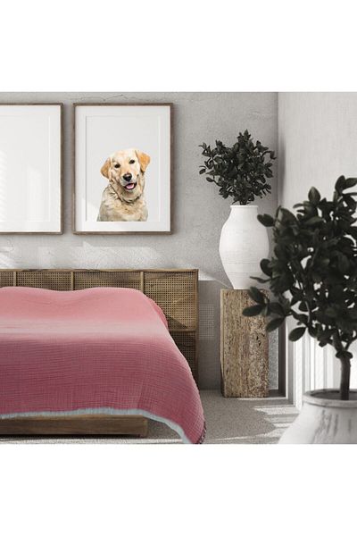 Lucy and Home Reversible, 4 Layer Muslin Mattress, Sofa Cover Red/blue 180x240 Cm