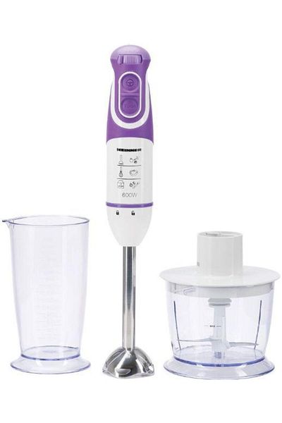 Heinner Blender de mana Heinner HB-600UV, 600W, 0.7l, 5 viteze (Alb/Mov)