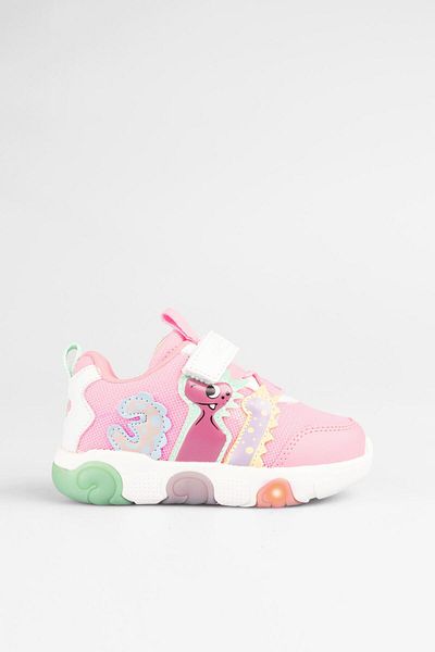 Vicco Number Lighted Girls Preschool Pink Sneakers