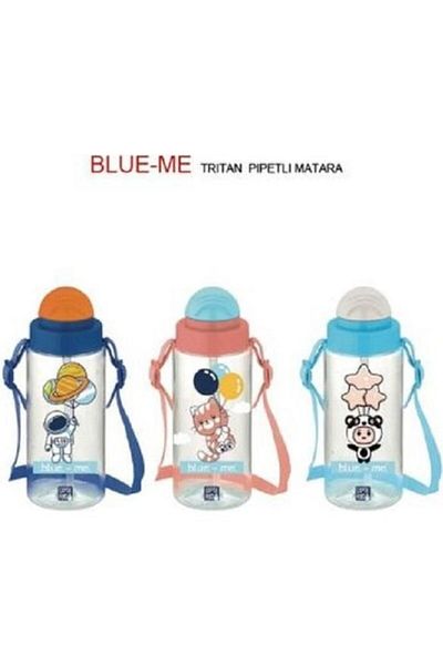 Gıpta Tritan Patterned Water Bottle with Straw