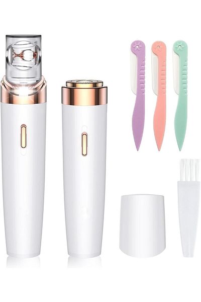 COOYA Epilator for Women, 2 in 1 Facial and Hair Removal Device, Painless Smooth Glide Epilator
