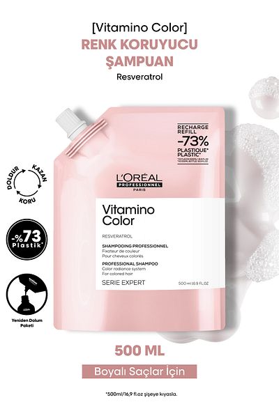L'oreal Professionnel Vitamino Color Color Protecting Refill Shampoo for Dyed Hair 500ml