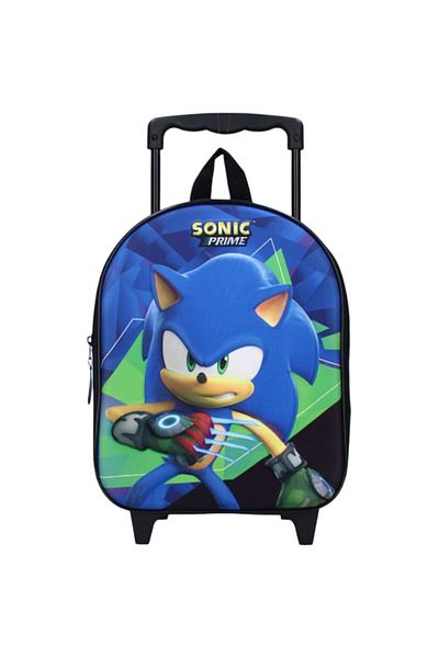 Sonic 3D Sonic Prime trolley, 1 zipper, 32x26x11 cm, multicolor