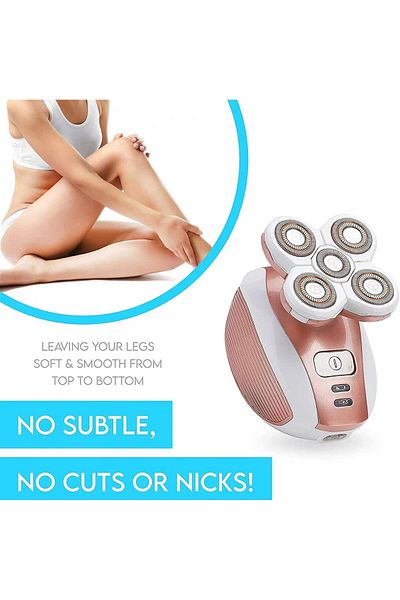 COOYA Electric Epilator, Painless USB Rechargeable Wet and Dry Cordless for Face, Body