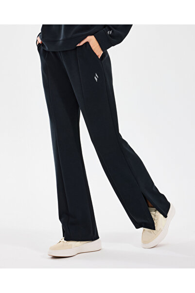 SKECHERS W Lounge Regular Wide Leg Sweatpant Kadın Siyah Eşofman Altı S2510057-001