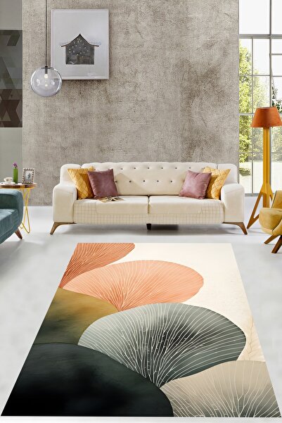 on the clouds Minimal Yapraklar Trend Yıkanabilir Kaymaz Taban Leke Tutmaz Sa...