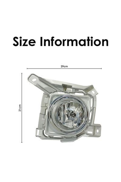 Kashafi Fog Lamp Set for Toyota Land Cruiser 2012, Halogen Bulb H16 12V/28W, Clear Glass Lens