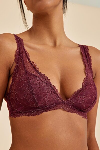 Amarelle Σουτιέν Roma Burgundy Lace- Bralet χωρίς επένδυση χωρίς επένδυση