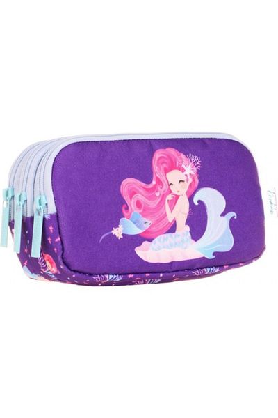 KAUKKO Blue Mermaid Girl's Pencil Bag - Three Compartments