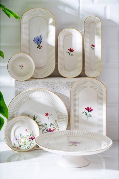 ACAR Camellia 53 Piece Breakfast Set for 12 People