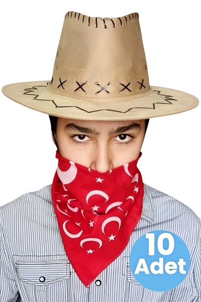 Mood Agenda Children's Unisex Bandana Nubuck Cowboy Hat (8-14 Years)
