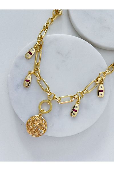 CHARMLUCKY Custom Series Plate Charm Necklace