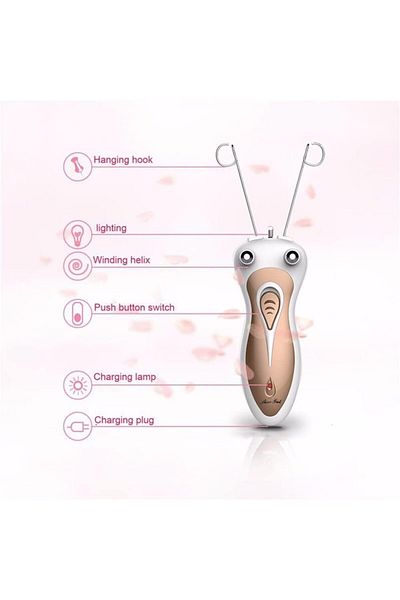 COOYA Electric Face Hair Remover for Women,Cordless Cotton Thread Epilator,Rechargeable,for Upper Lip,Chin